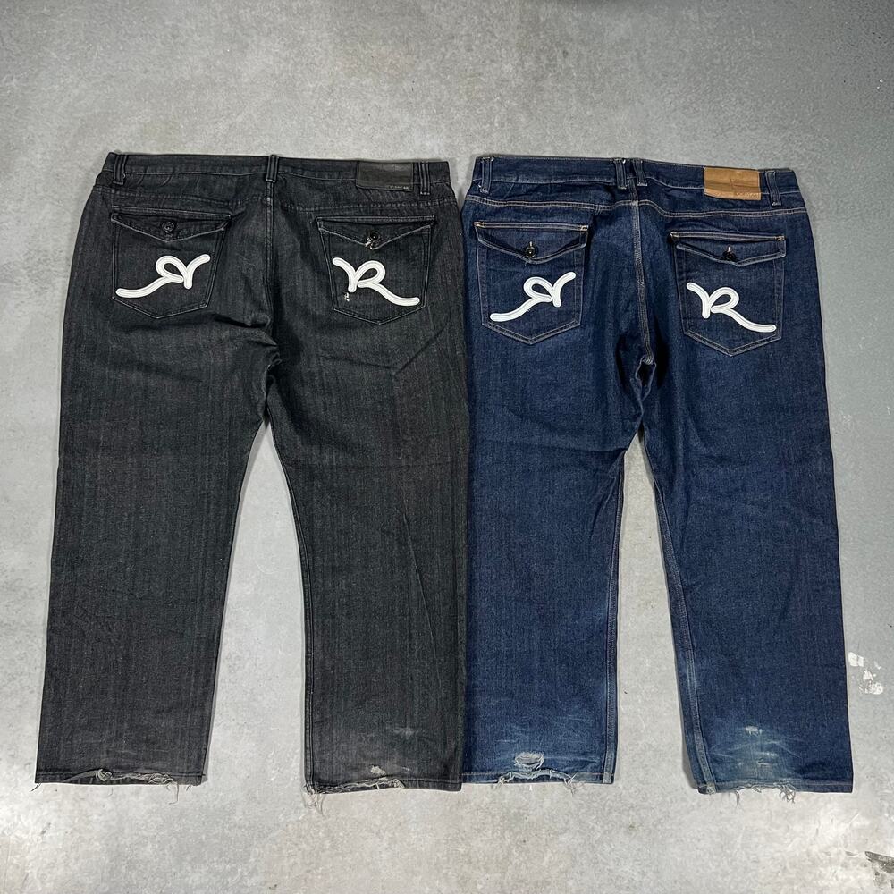 Rocawear Relaxed Straight Men's Jeans Bundle Of 2 Tagged 50x32 (48x32) Baggy